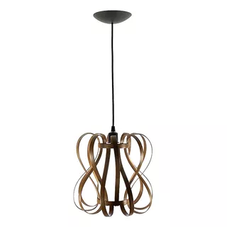 Lustre Luminária Pendente Utron Junco Copo Infinit 29cm Cor Palha Bivolt