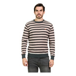 Sweater Pullover Rayado Algodón Moda Hombre Mistral 40051-2