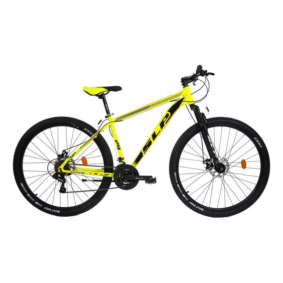 Mountain bike SLP 5 Pro R29 L 21v frenos de disco mecánico cambios SLP color amarillo/negro con pie de apoyo  