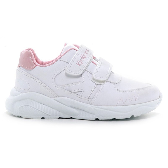 Zapatillas Kickers Miles Color Blanco Y Rosa Unisex Niños