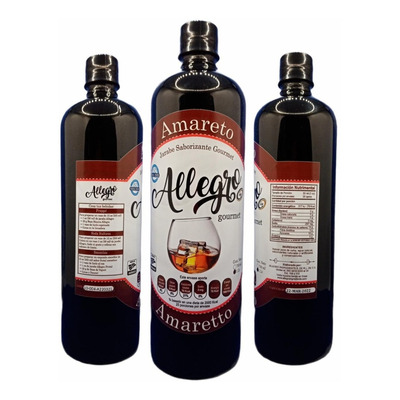 Jarabe Saborizante Sabor Amaretto Allegro Botella 1 Lt