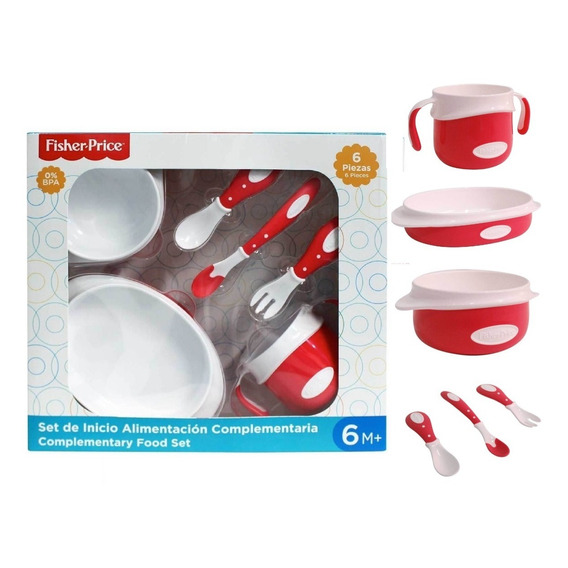 Set De Alimentación Bebé Fisher Price 6 Piezas Libre Bpa