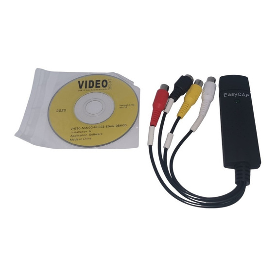 Capturadora De Audio Video Usb Easycap Vhs O Rca A Pc O Dvd