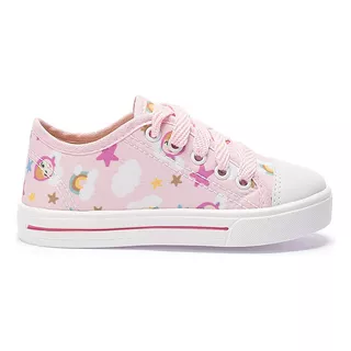 Tênis Infantil Menina Cano Baixo Casual Masha E O Urso Rosa