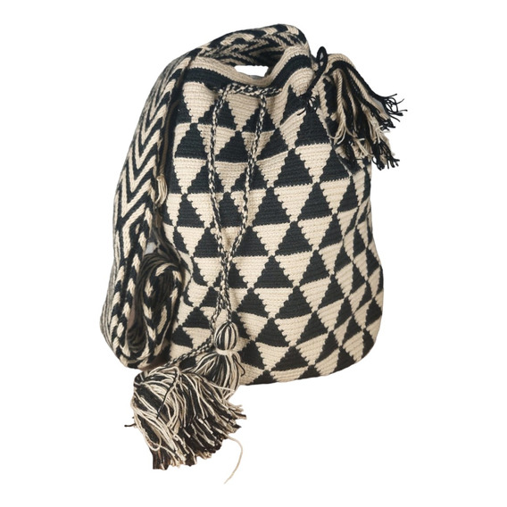 Bolso Wayuu Grande Original Unicolor: Diseño Exclusivo