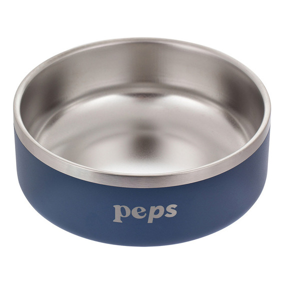 Comedero Perro Peps Plato Comedor Mascotas Acero Inoxidable Color Azul