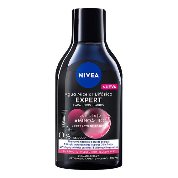 Agua Micelar Desmaquillante Nivea Micellair Expert 400ml