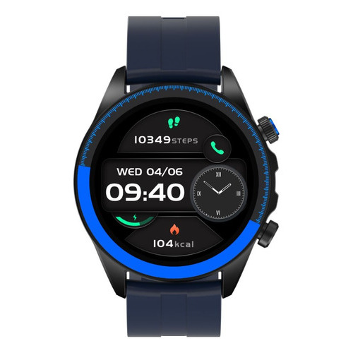 Smart Watch Karios S1 Krono Color De La Caja Negro Color De La Malla Azul Color Del Bisel Negro Diseño De La Malla Liso