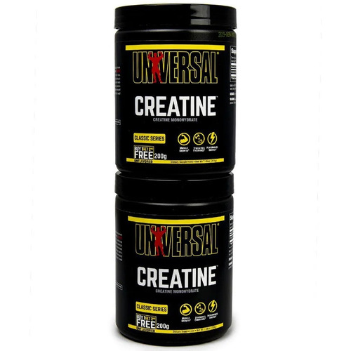 Creatina monohidratada Universal Nutrition 200 Grs + 200 Grs - 2 Unidades de 200 Gr