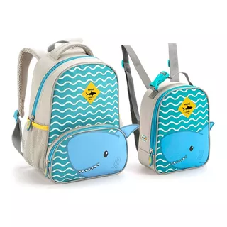 Mochila Pequena Infantil Feminina Com Lancheira Térmica Fofa