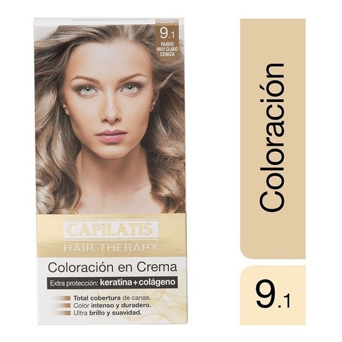 Kit Tintura en crema Capilatis  Hair Therapy Capilatis Hair Therapy coloración en crema tono 9.1 - rubio muy claro ceniza