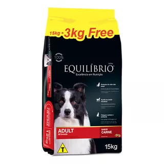 Equilibrio Adulto Todas Las Razas Carne 15kg + 3kg! (18kg)