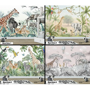 Vinilos Mural Infantil Animales Selva Jungla