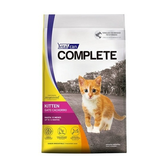 Alimento Vitalcan Complete para gato de temprana edad en bolsa de 7.5 kg