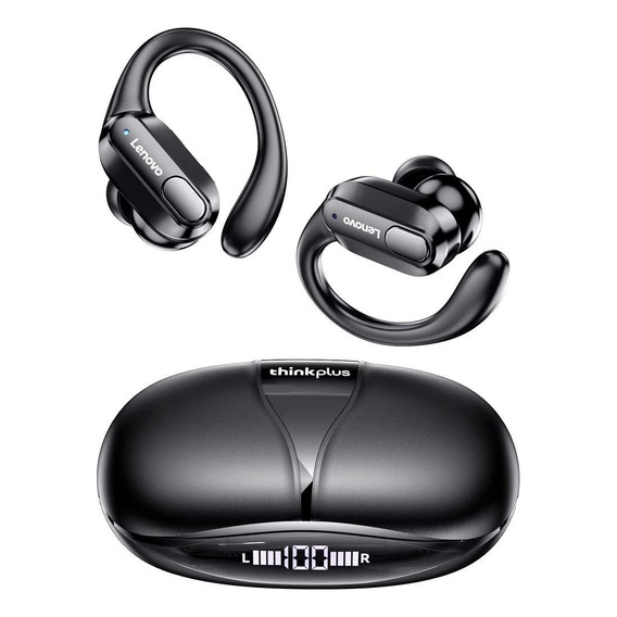 Auriculares Bluetooth Lenovo Sports Racing Xt80, color negro y azul claro