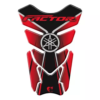 Protetor Tanque Adesivo Relevo Moto Yamaha Factor Vermelho