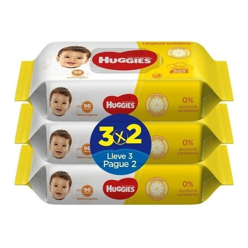 Toallitas Huggies L Cotidiana 3x2 - Bebés Y Niños