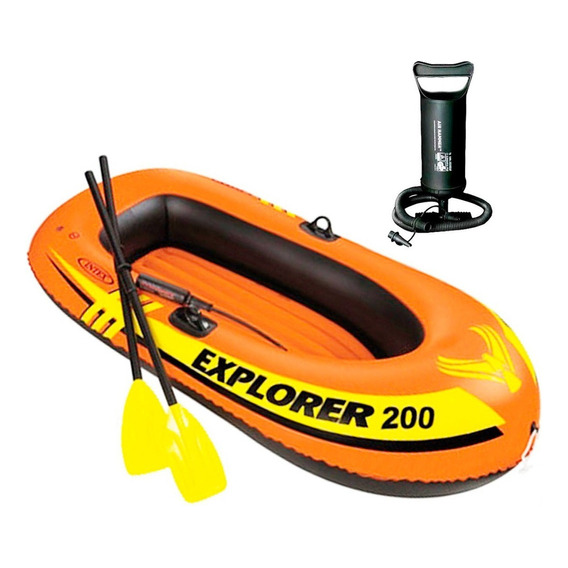 Intex Bote P/ 2 Personas + Remos + Inflador Kayak - El Rey