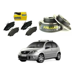  Kit Disco Pastilha Freio Dianteiro C3 1.4 2003 A 2012