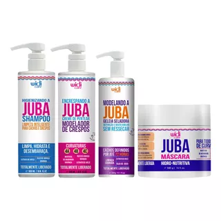 Kit Widi Care Juba Shampoo Creme Encrespando Geleia Mascara