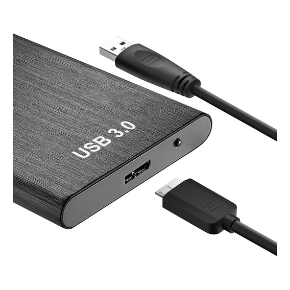 Disco Duro Portátil Externo De 2tb En Color Negro Usb 3.0