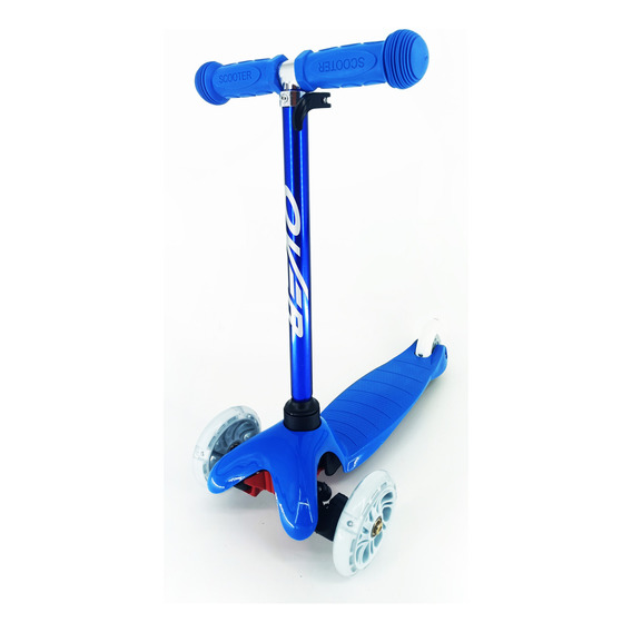 Monopatin Overtech 3 Ruedas Luces Infantil Niños 60kg 6c Color Azul