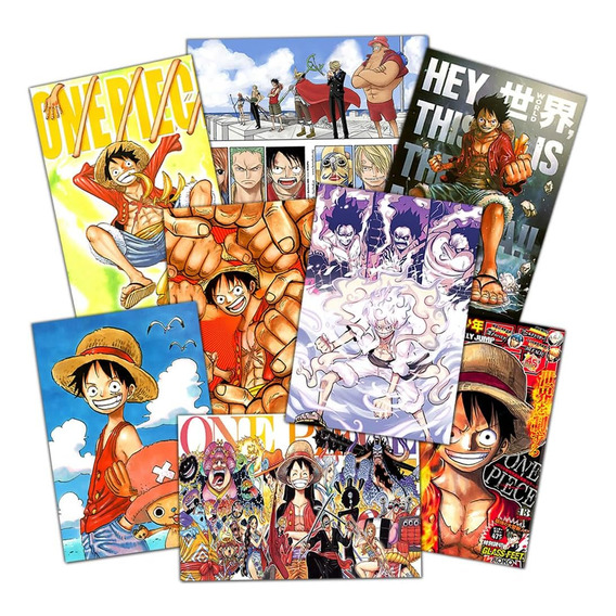 Póster Anime Op Manga New World Luffy, Sombrero De Paja Luff