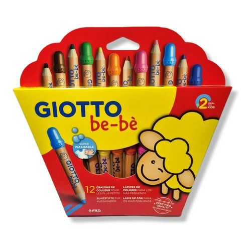 Lapices De Colores Madera Giotto Bebe - 12 Colores