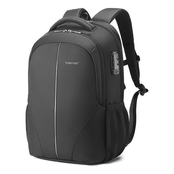 Mochila Hombre Tigernu T-b3105-3a Laptop Antirrobo Viaje Color Negro Diseño de la tela Negro