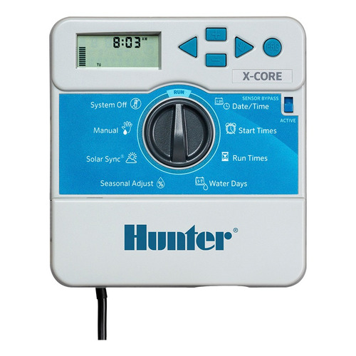 Programador Controlador Riego Hunter Xcore 6 Estaciones Zona Color Gris