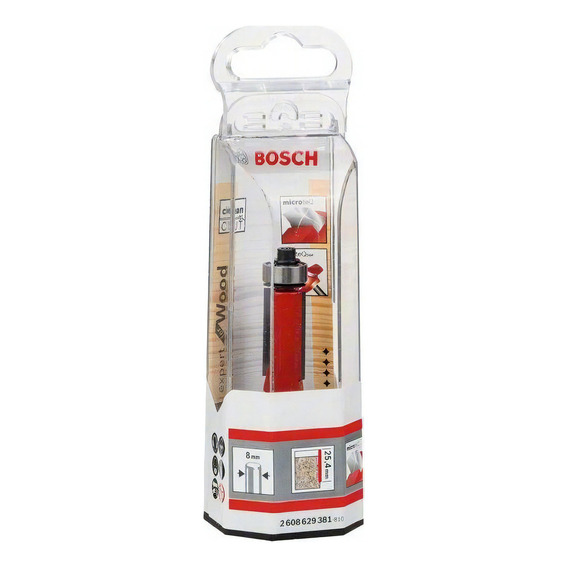 Fresa Enrasar Con Copiador Bosch Expert Microteq 12.7x25.4