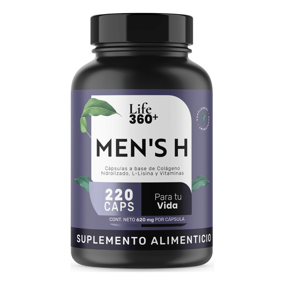 Suplemento Crecimiento Cabello Hombre Life 360+ 220 Caps