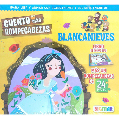 Blancanieves - Cuento Mas Rompecabezas (imprenta Mayuscula), De No Aplica. Editorial Sigmar, Tapa Blanda En Español, 2022