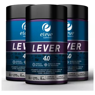 3x Lever 4.0 - Luteína E Zeaxantina Original - Nova Fórmula