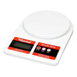 Bascula Digital Cocina Santul Alta Precisión 1g-5kg Capacidad Máxima 5 Kg Color Blanco