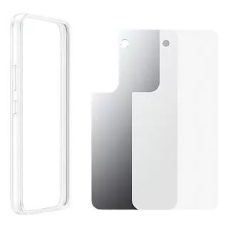 Funda Frame Samsung Para Celular Galaxy S22+ Color Blanco Liso