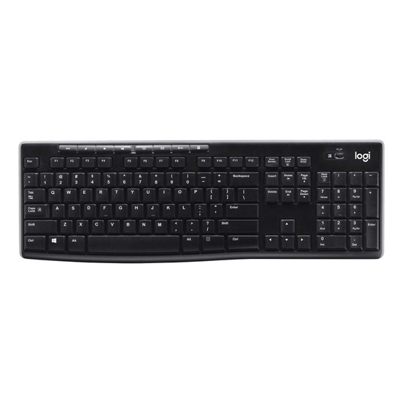 Teclado Logitech K270 Wireless Unifying Usb Sp Black