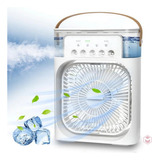 Ventilador Enfriador Humidificador Led Difusor Aroma Cantidad De Aspas 3 Estructura Blanco Aspas Negro Diámetro 14 Cm Material De Las Aspas Plástico 110v