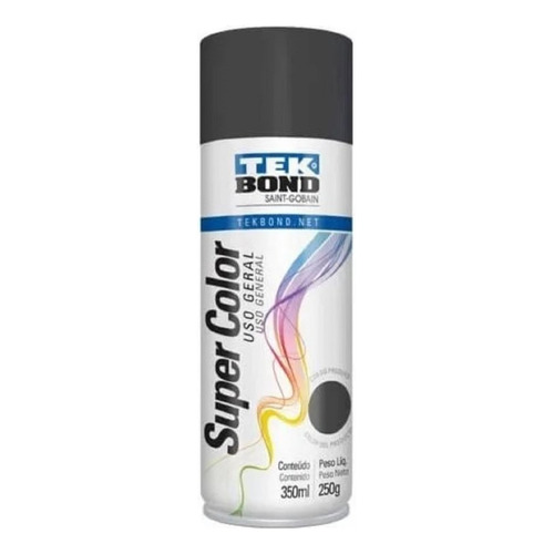 Pintura Aerosol Tekbond Secado Rapido 350 Ml Color Grafito