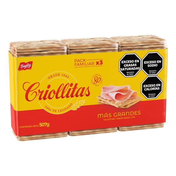 Galletitas Criollitas Más Grandes Sabor Original Mediana