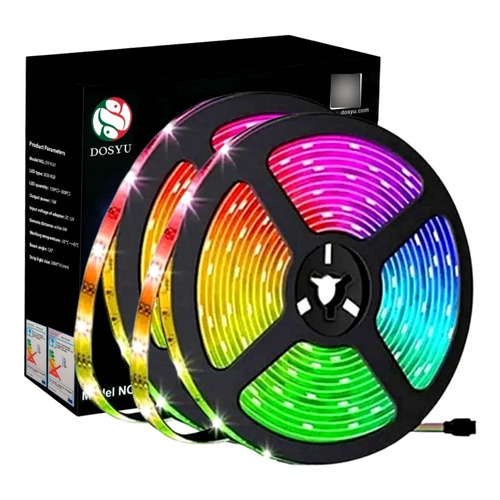 Tira Led Multicolor Luces Decorativas 300led Contra Agua 10m Color de la luz RGB