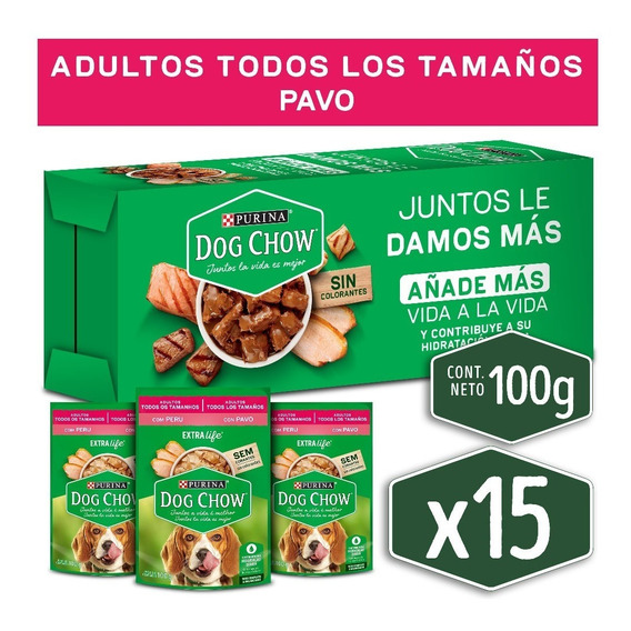 Pack Dog Chow® Adultos Pavo Sobre 100g