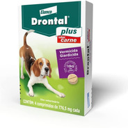 Vermífugo Bayer Drontal Plus Carne - Cães 10 Kg 4 Comp.