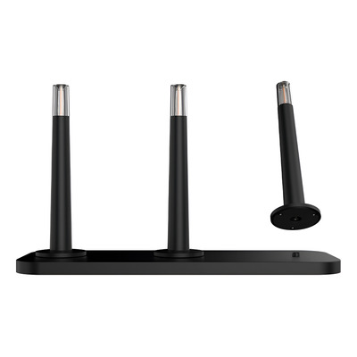 Kit X3 Velador De Mesa Candle + Base De Carga Negro Mc