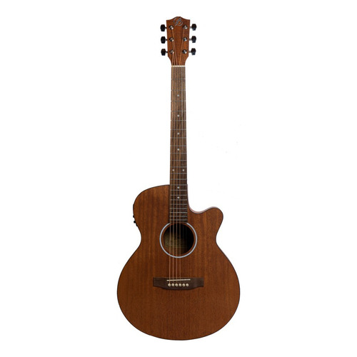 Guitarra Electroacústica Bamboo Mahogany 40 Con Funda Color Marrón claro Material del diapasón Nogal Orientación de la mano Diestro
