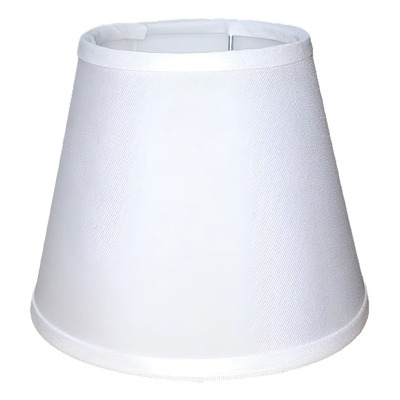 Pantalla Velador Lampara 9x15x12 Lino Blanco Natural