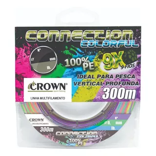 Linha Multifilamento Crown Connection 0,23mm 300m - Colorful Cor Multi Color