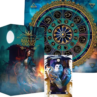 Kit Toalha Para Tarot Cigano 36 Cartas Lenormand Exclusivo