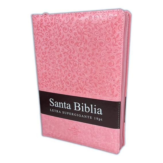 Biblia Letra Súper Gigante Rvr 1960, Piel Rosa Con Indice