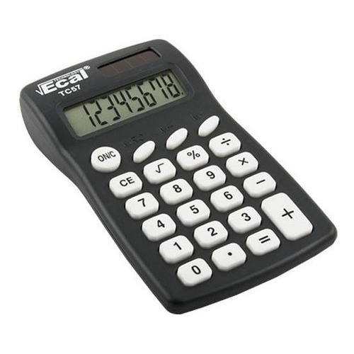 Calculadora Ecal Tc-57 8 Digitos Chica De Bolsillo Color foto